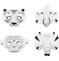Masques-tigre-singe-perroquet-elephant-pirouette cacahouette-idees en kit